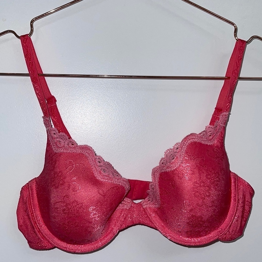 MAIDENFORM pink floral bra size 34 B